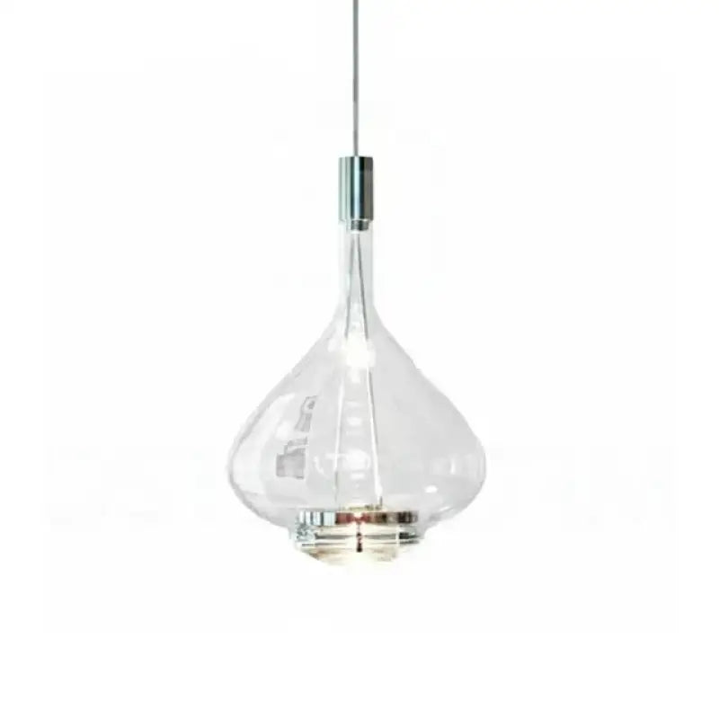 Suspension Luminaire Goutte en Verre Fumé Ambre ou Cuivré