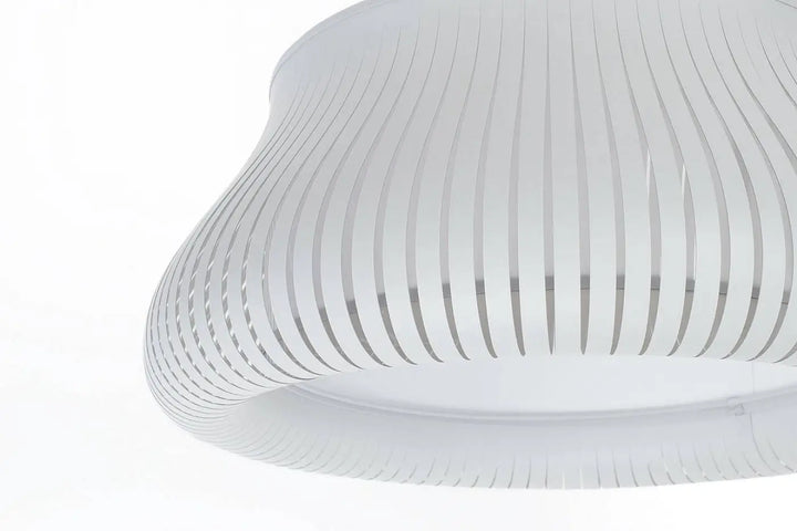 Suspension luminaire oblo gris clair avec design moderne en relief blanc pour un éclairage intérieur élégant