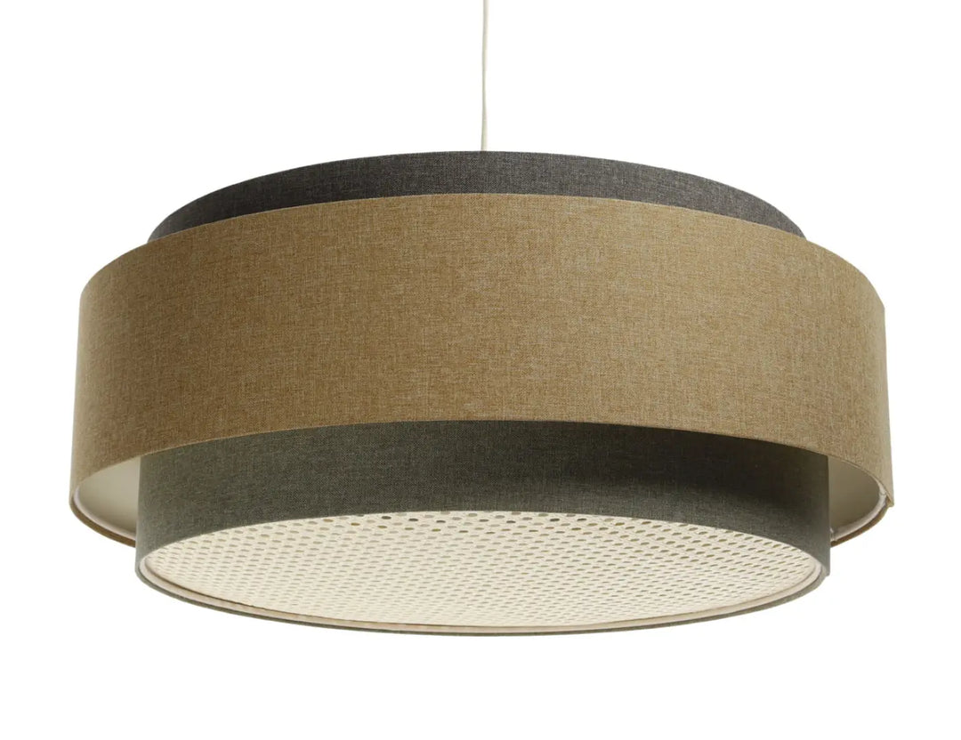 Pendant lamp Doblo BOHO ELEGANT – Grey green/Caramel/Ecru/Graphite