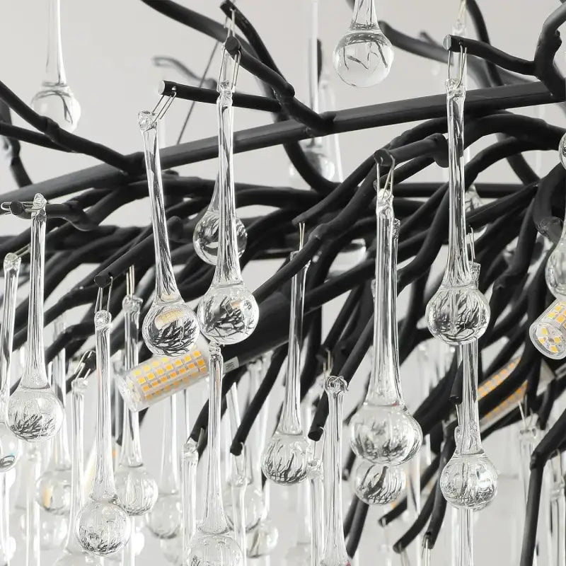 Suspension luminaire haut de gamme avec des branches noires


