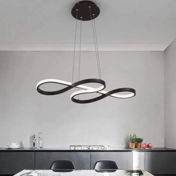 Suspension Luminaire LED En Acrylique Doré Élégant