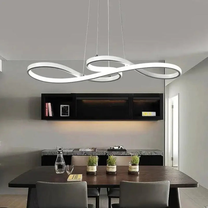 Suspension Luminaire LED En Acrylique Doré Élégant
