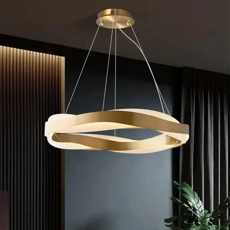 Suspension luminaire circulaire design contemporain chic