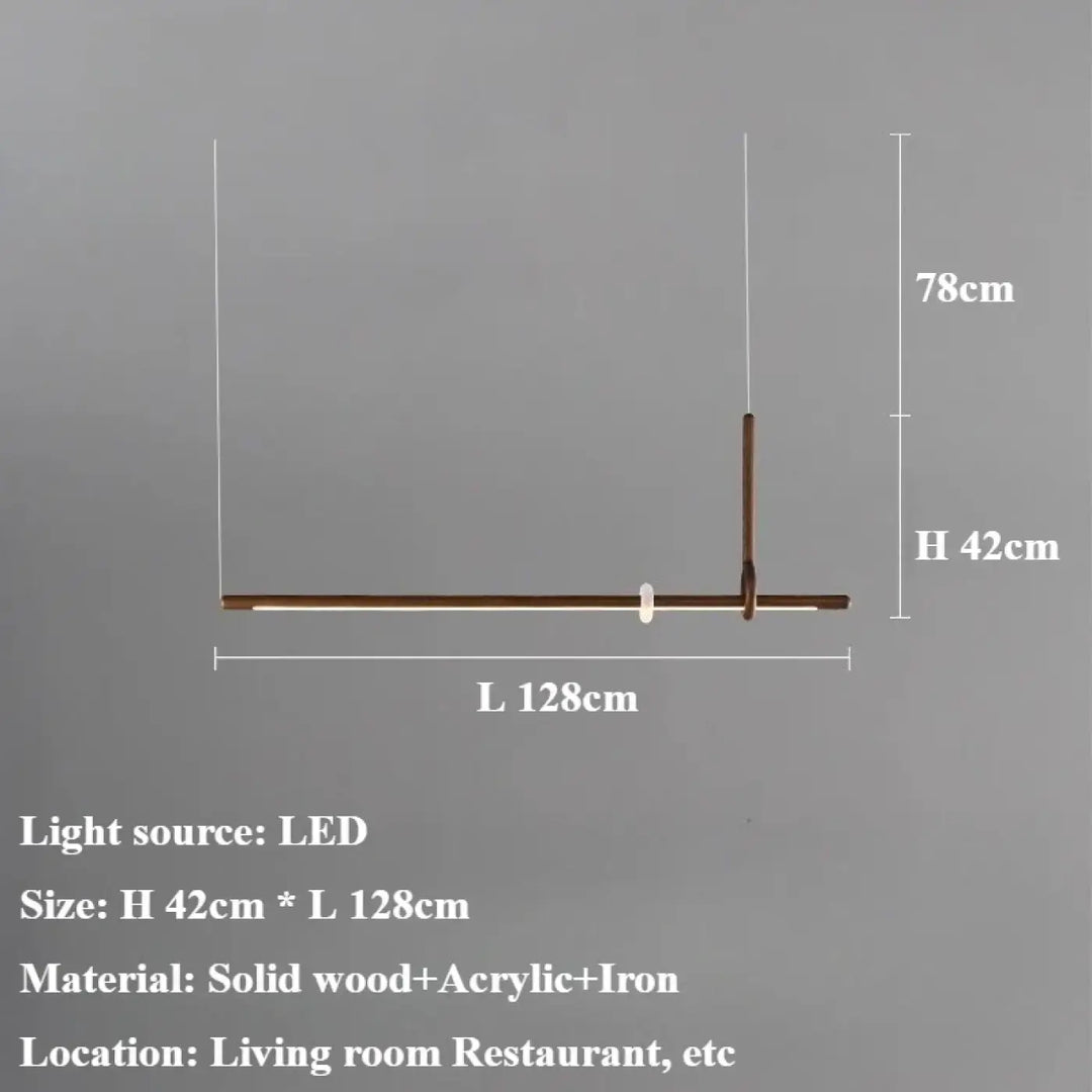 Suspension luminaire led design bois et acrylique chic