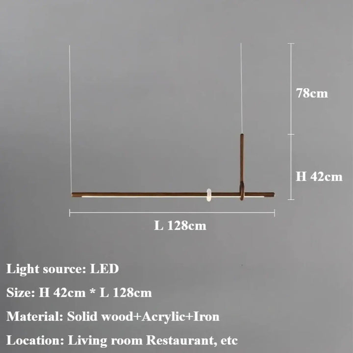 Suspension luminaire led design bois et acrylique chic
