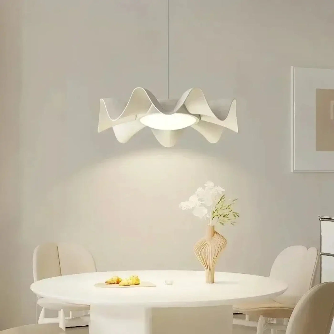 Suspension luminaire led matériau acrylique et fer élégance