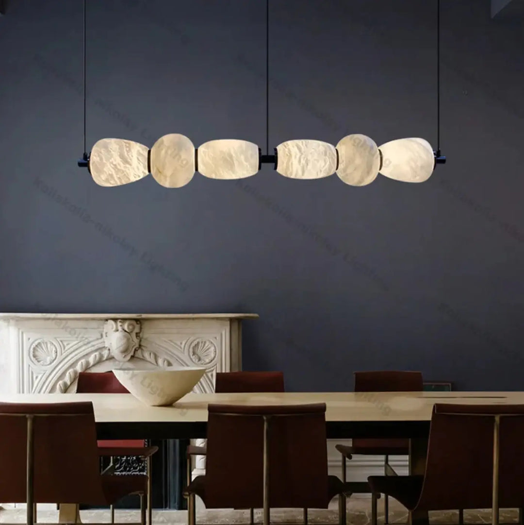 Suspension Luminaire Linéaire En Verre Opalin Design Moderne – Lustria