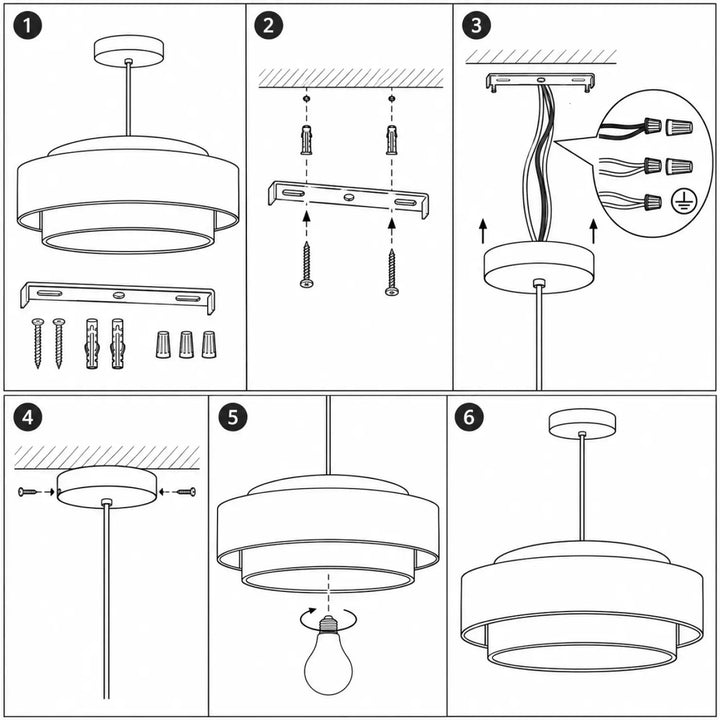 Suspension luminaire marron doblo avec design minimaliste à deux niveaux et finitions dorées style animalier