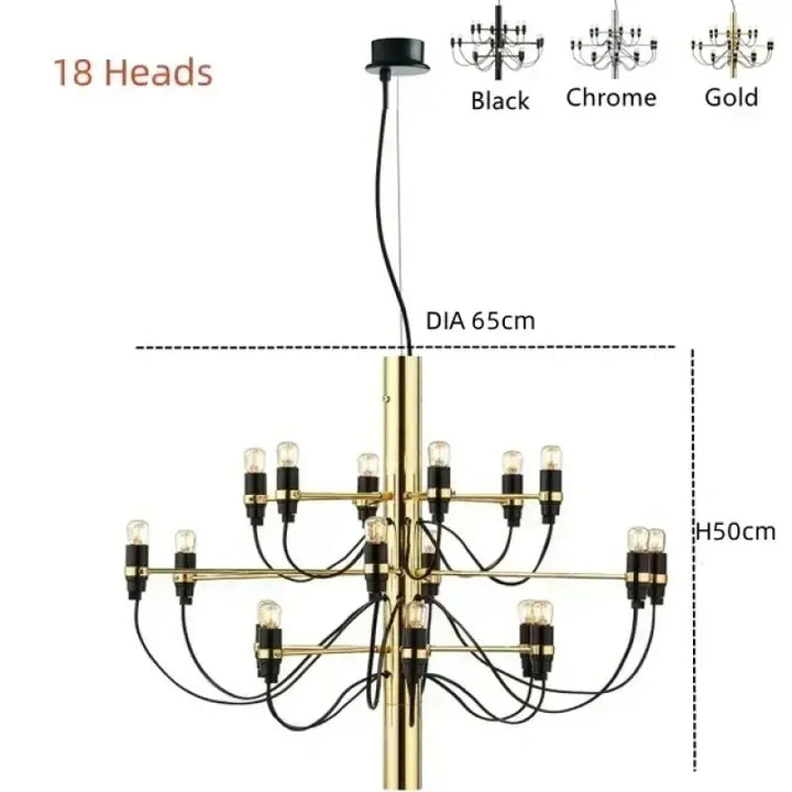 Suspension en métal à multiples ampoules design élégant