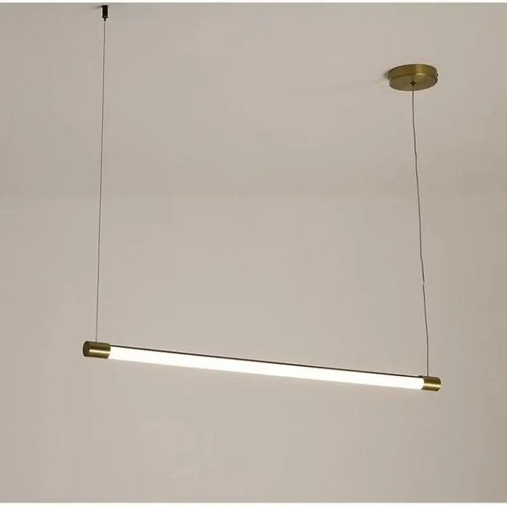 Suspension luminaire design minimaiste blanche avec motif doré