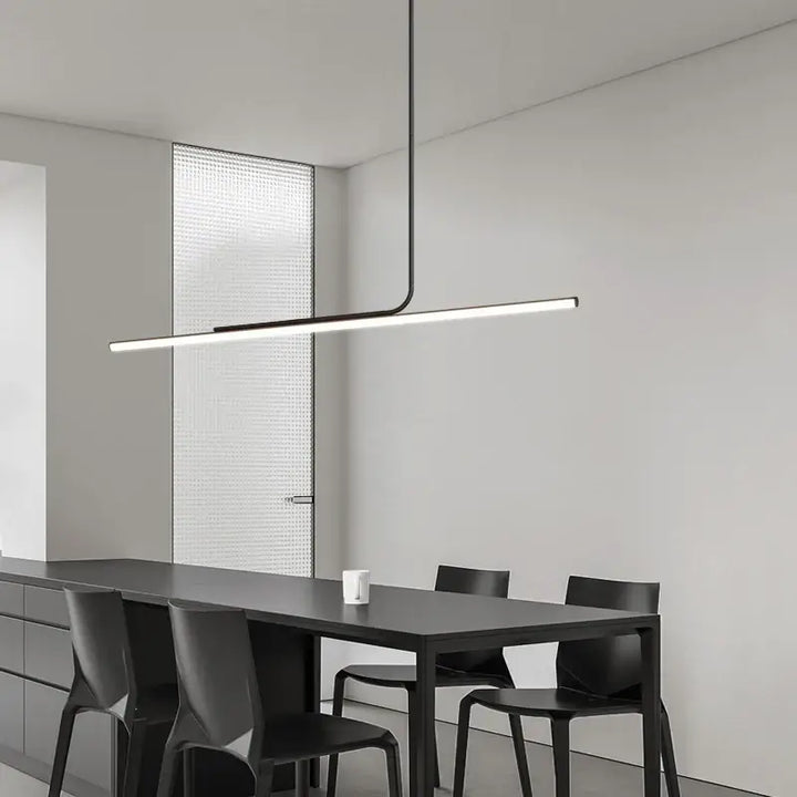Suspension luminaire minimaliste LED noir pour salle à manger

