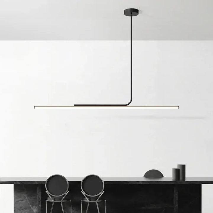 Suspension luminaire minimaliste LED noir pour salle à manger


