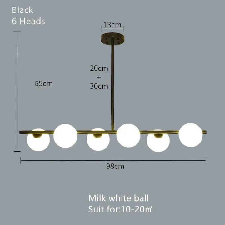 Suspension luminaire minimaliste noir et verre opalin chic