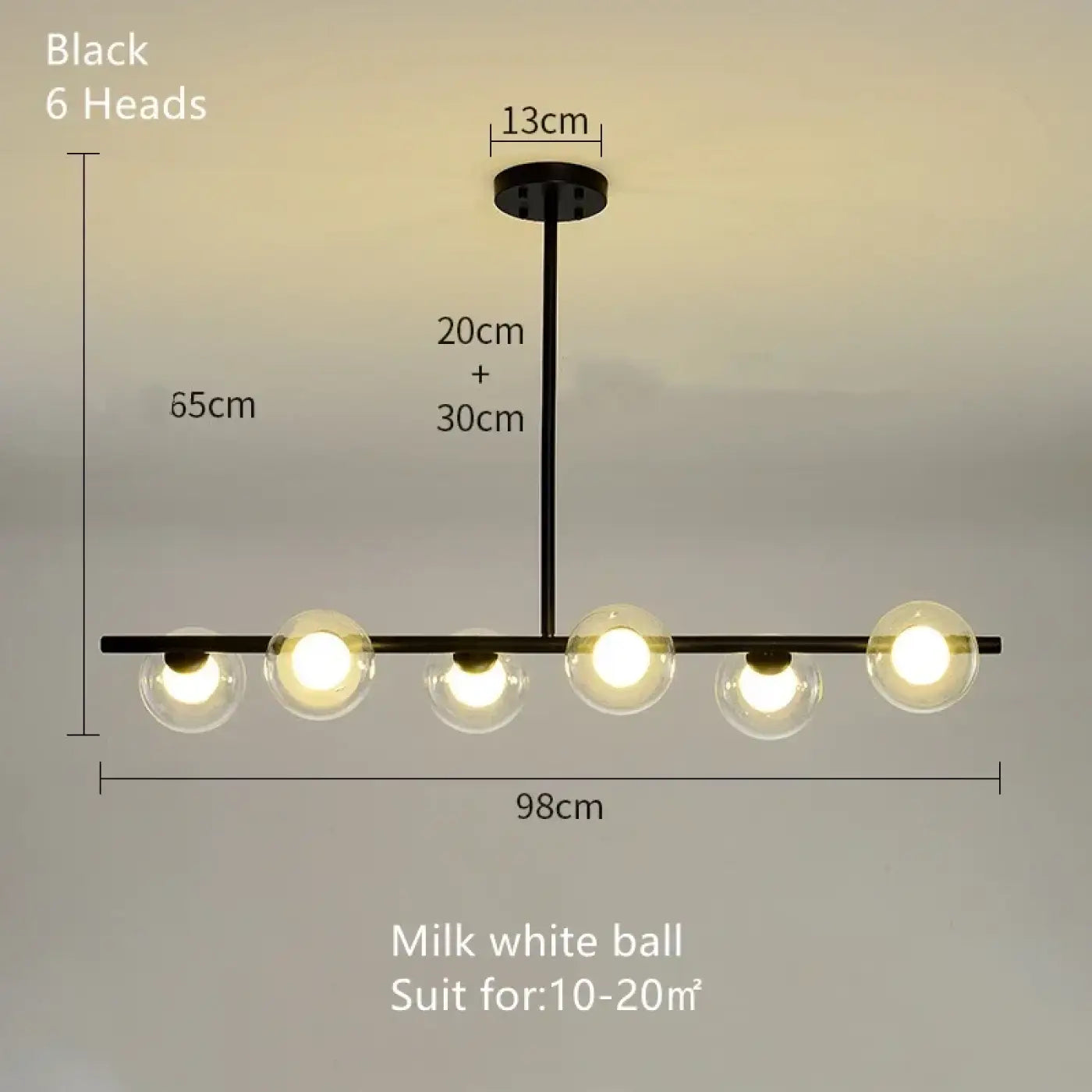 Suspension luminaire minimaliste noir et verre opalin chic