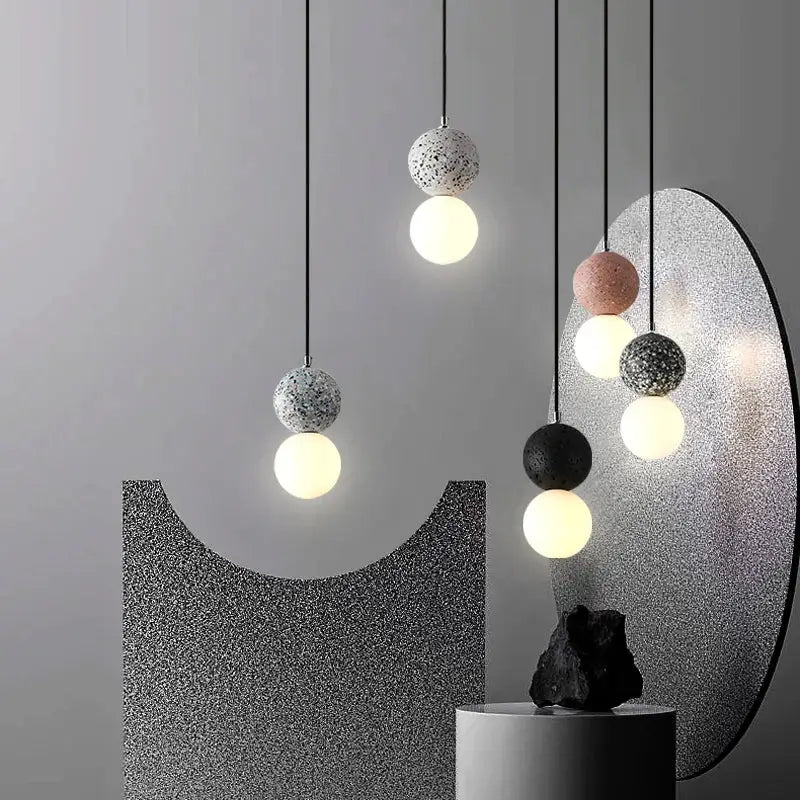 Suspension luminaire moderne à sphères décoratives

