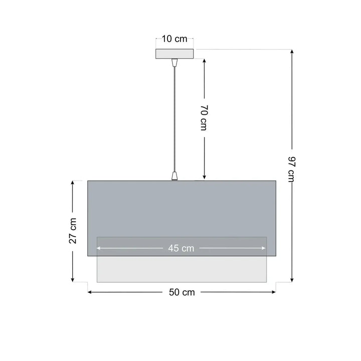 Suspension Luminaire | KWADRO DUO (Beige/Marron)