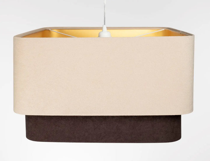 Suspension Luminaire | KWADRO DUO (Beige/Marron)
