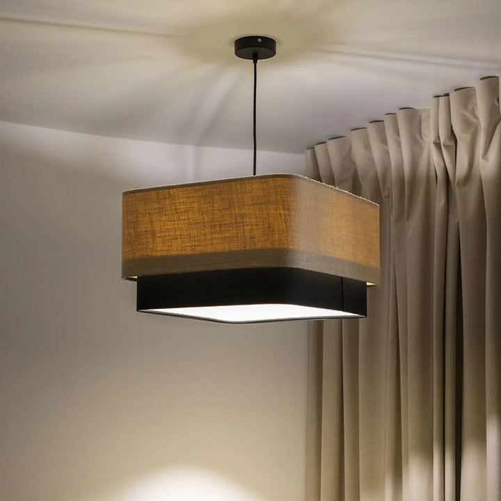 Suspension Luminaire | KWADRO DUO (Beige/Noir)