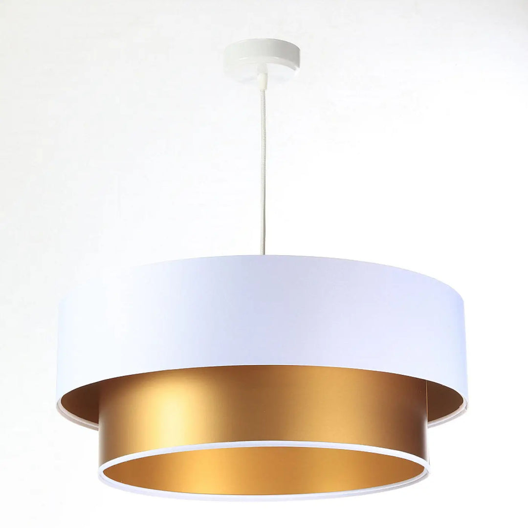 Suspension Luminaire | DUO (Blanc/Doré)