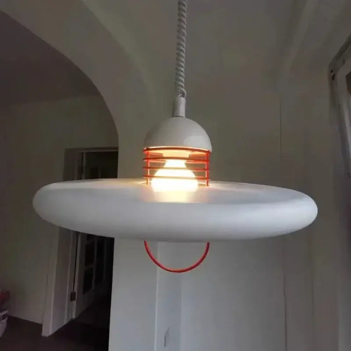 Suspension Luminaire Moderne Blanche Design Avec Câble Coloré