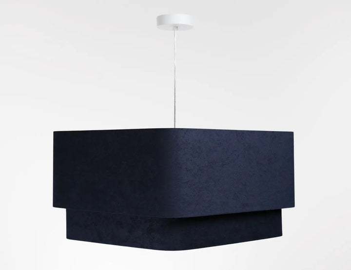Suspension Luminaire | KWADRO DUO VELOUR (Bleu Marine)