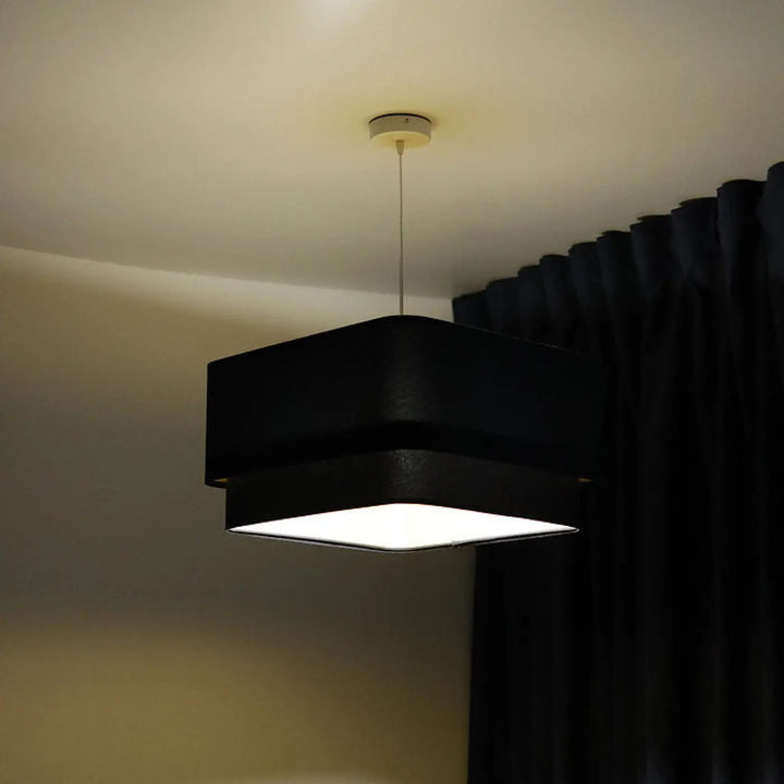 Suspension Luminaire | KWADRO DUO VELOUR (Bleu Marine)