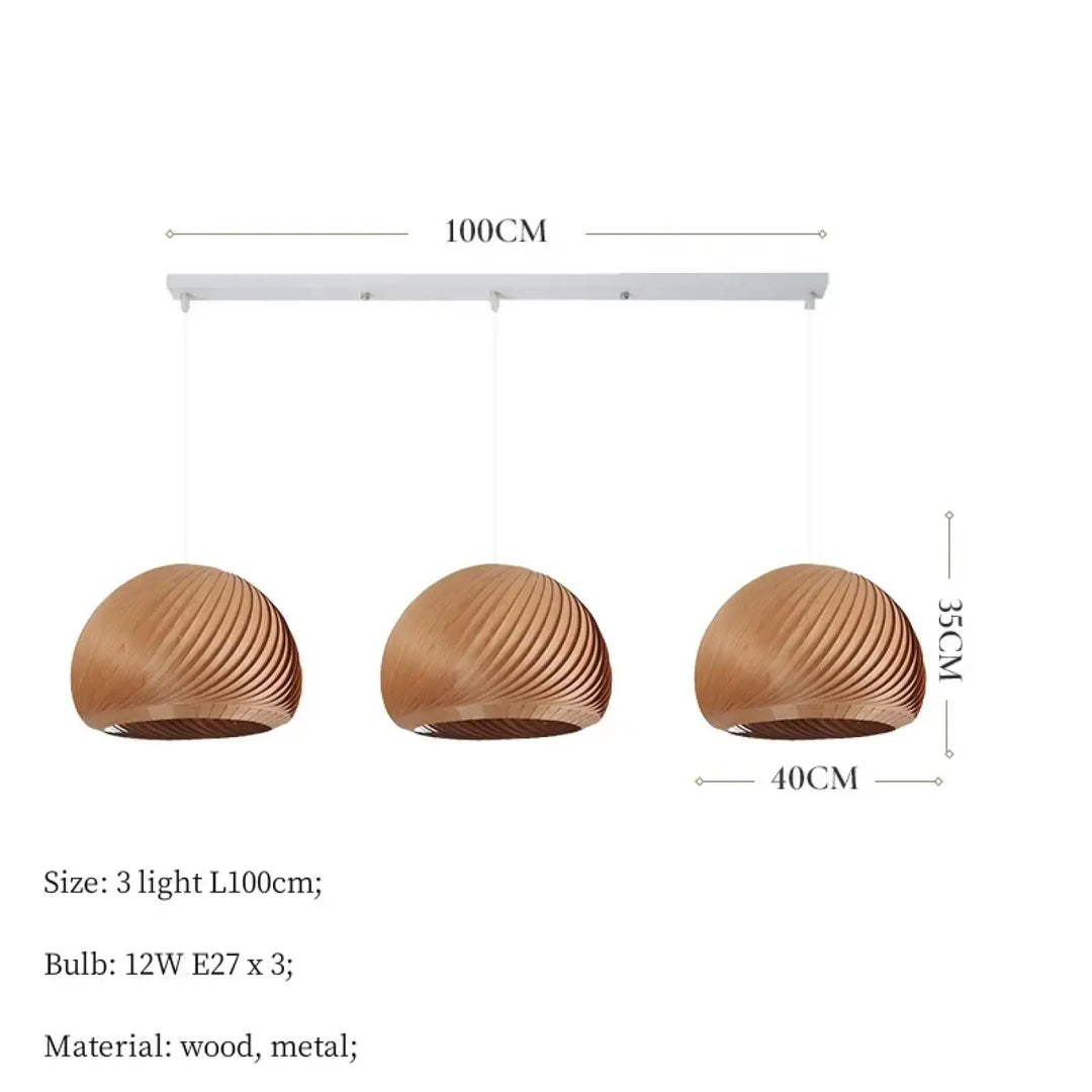 Suspension moderne en bois design élégant style chic