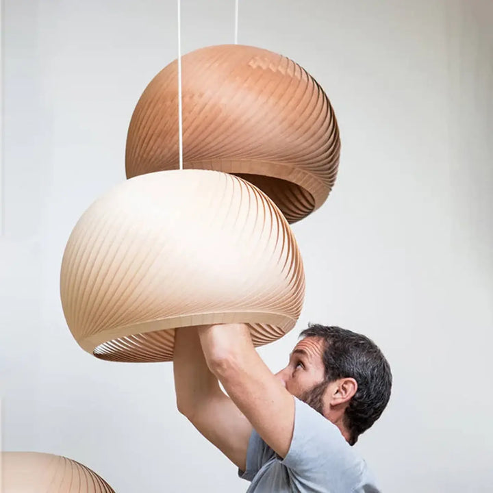 Suspension moderne en bois design élégant style chic