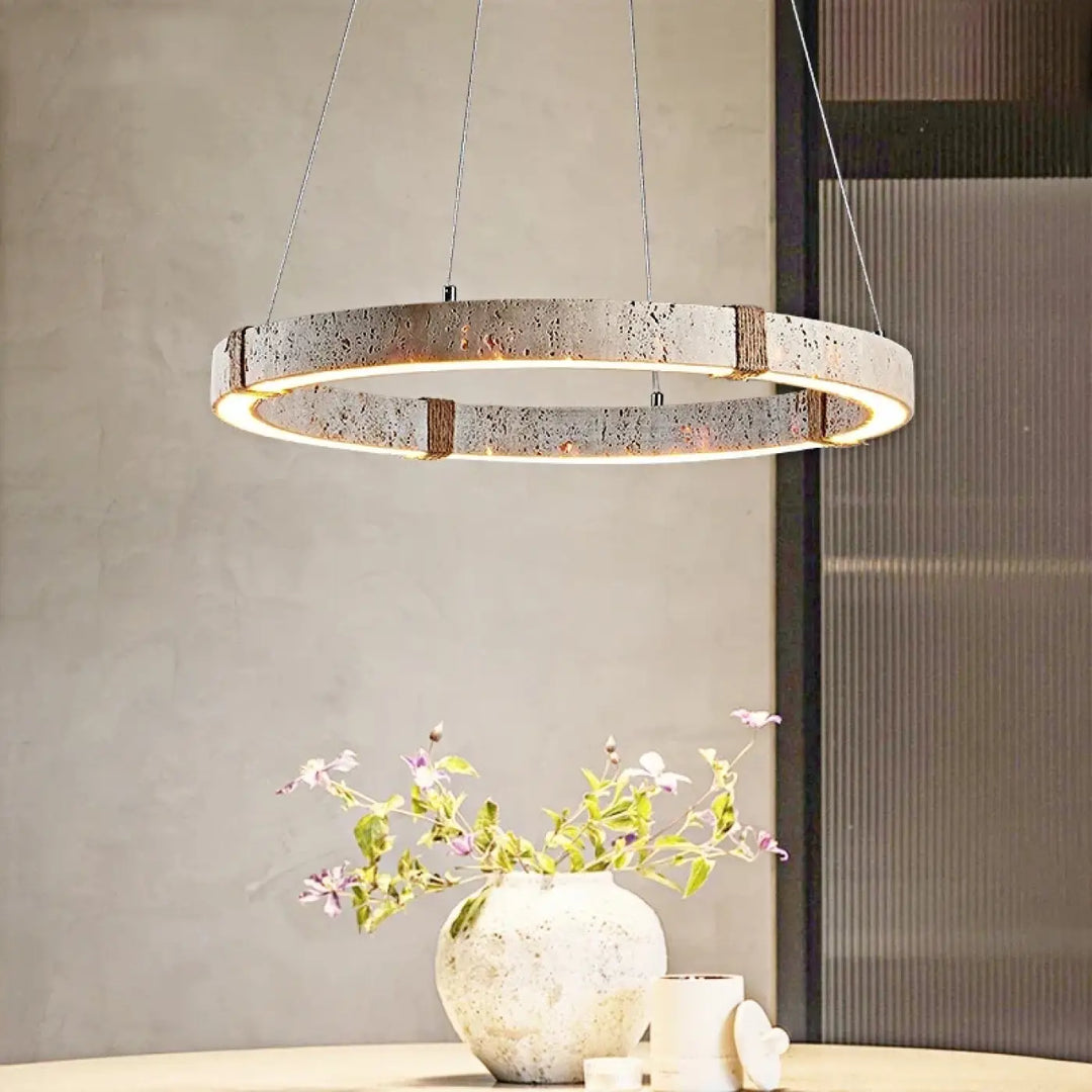 Suspension luminaire moderne en bois et métal design