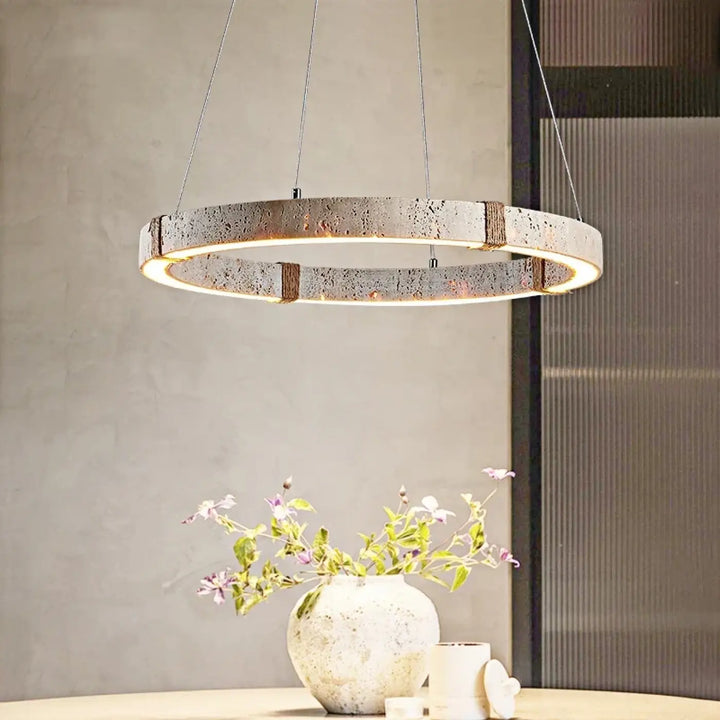 Suspension luminaire moderne en bois et métal design