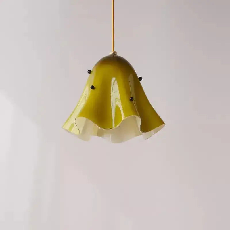 Suspension Luminaire Moderne Colorée En Verre Style Fleur Décoratif