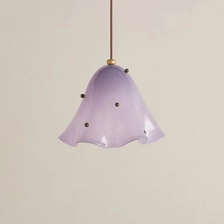 Suspension Luminaire Moderne Colorée En Verre Style Fleur Décoratif