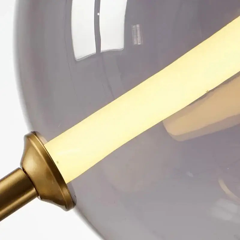 Suspension Luminaire Moderne Design Doré Avec Globe Transparent