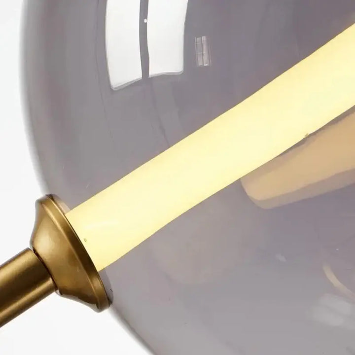 Suspension Luminaire Moderne Design Doré Avec Globe Transparent