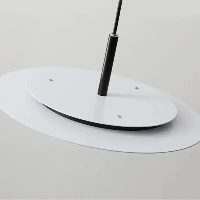 Suspension luminaire moderne disque plat design minimaliste

