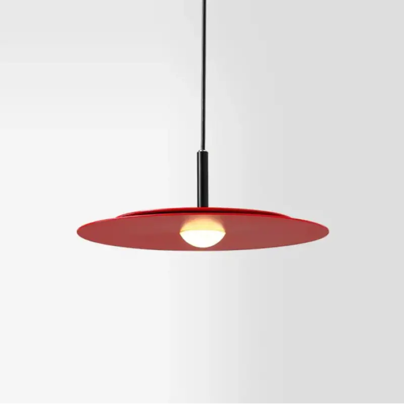 Suspension luminaire moderne disque plat design minimaliste

