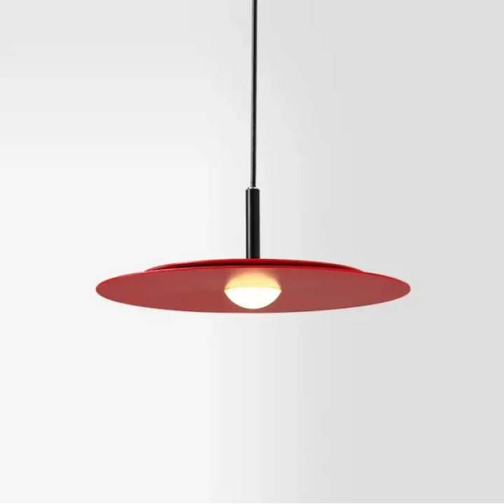 Suspension luminaire moderne disque plat design minimaliste

