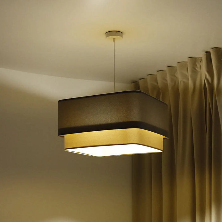Suspension Luminaire | KWADRO DUO (Gris/Beige)