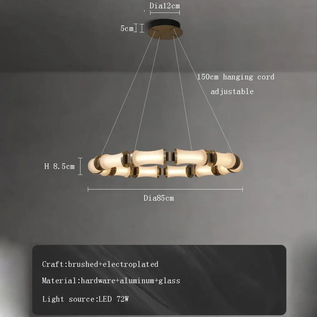 Suspension luminaire moderne led design circulaire style