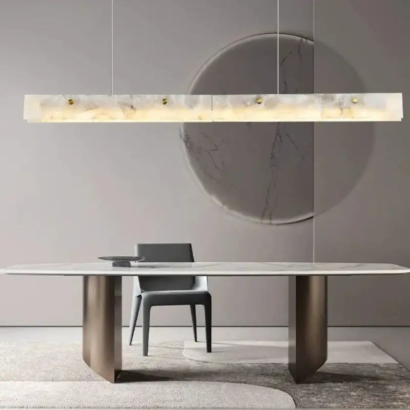 Suspension Luminaire Moderne En Marbre Naturel Design Élégant