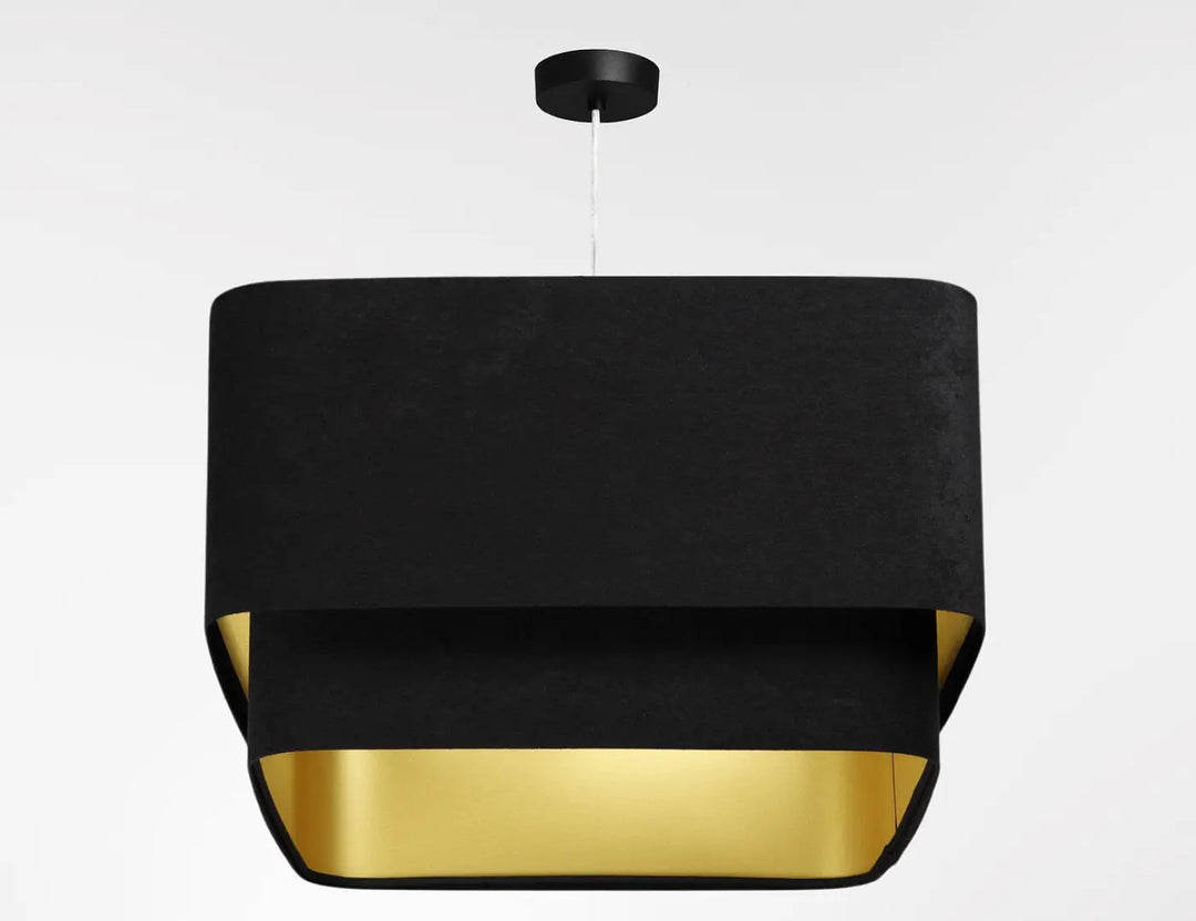 Suspension Luminaire | KWADRO DUO VELOUR (Noir)