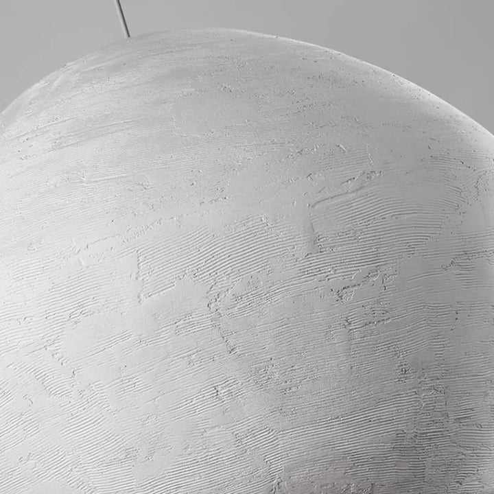 Suspension luminaire moderne en plâtre texturé blanc élégant