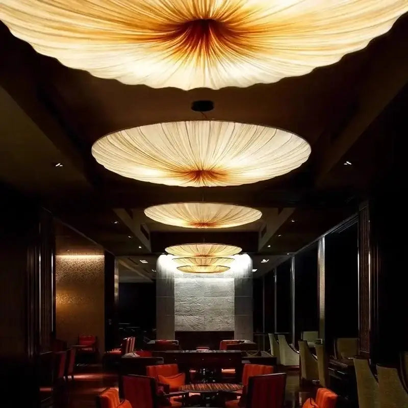 Suspension luminaire moderne plissée style fleur