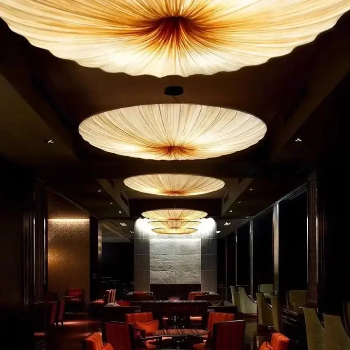 Suspension luminaire moderne plissée style fleur