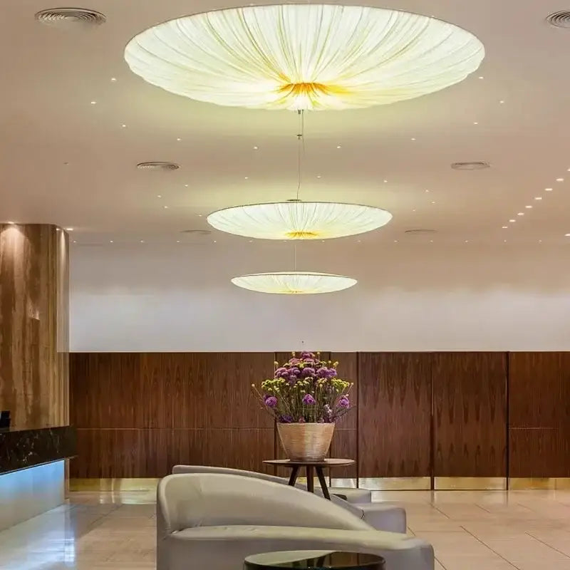 Suspension luminaire moderne plissée style fleur
