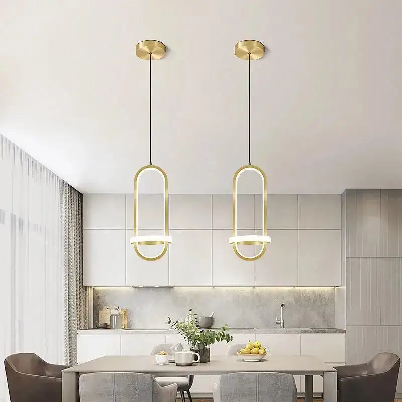 Suspension luminaire moderne pour chambre au design minimaliste

