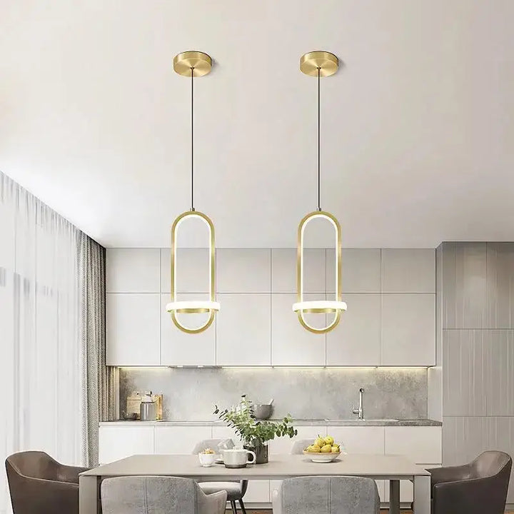 Suspension luminaire moderne pour chambre au design minimaliste

