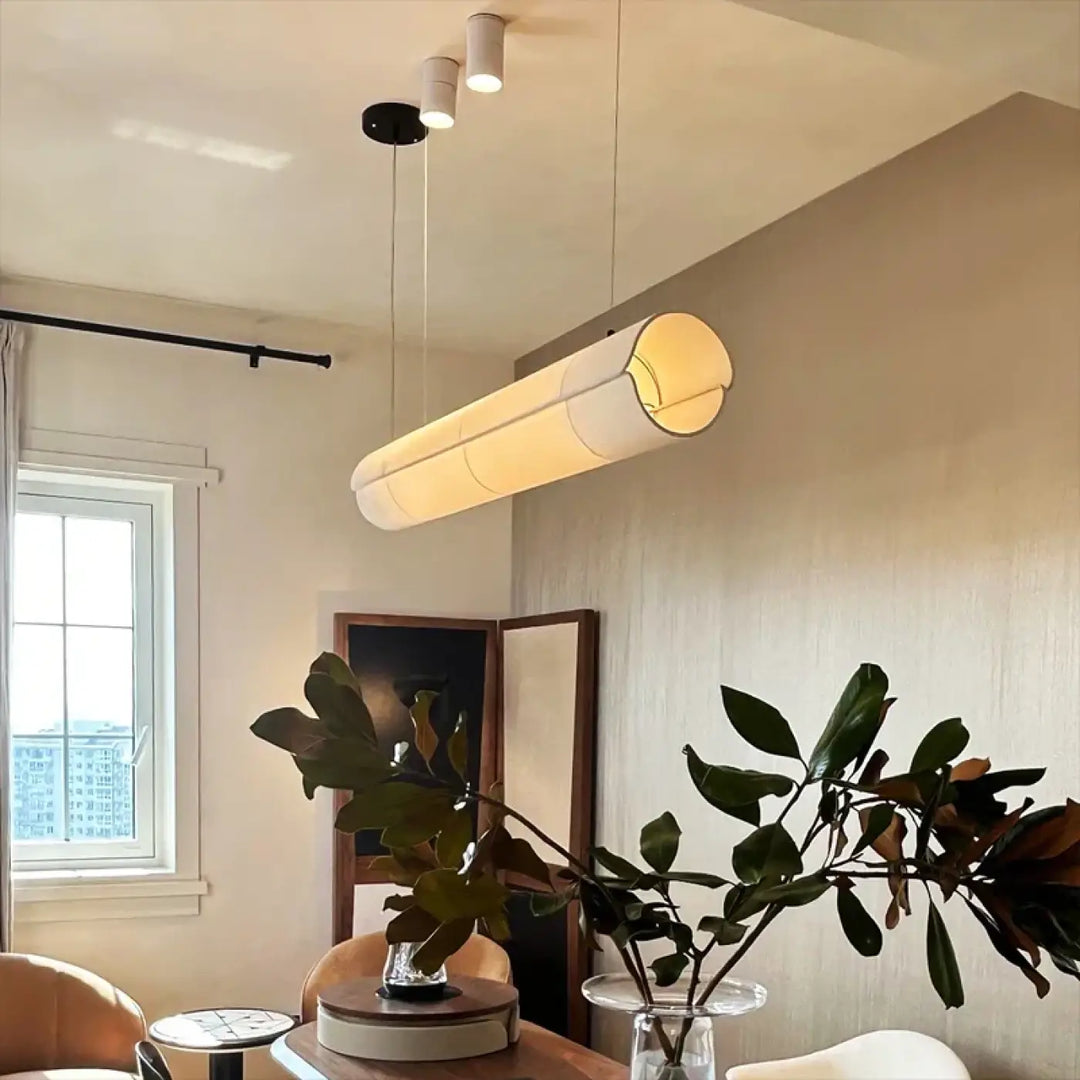 Suspension luminaire moderne en tissu style épuré design
