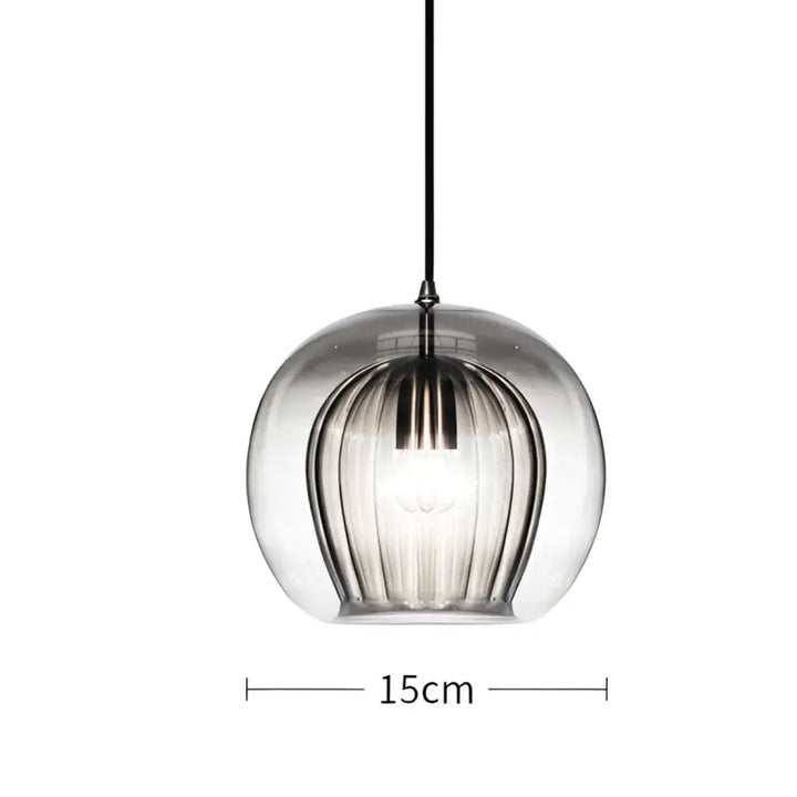Suspension luminaire moderne en verre avec détail doré