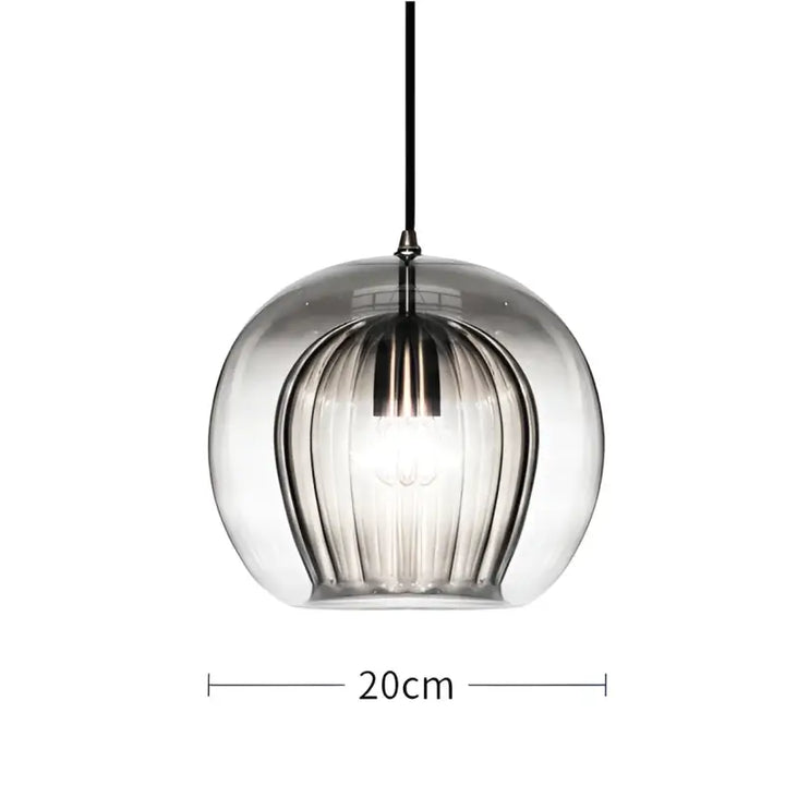 Suspension luminaire moderne en verre avec détail doré